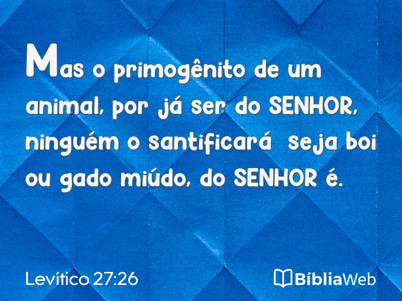 Levítico 27:26 em imagem para compartilhar