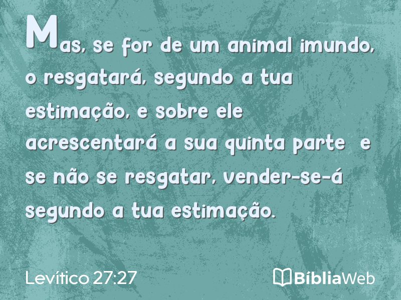 Levítico 27:27 em imagem para compartilhar