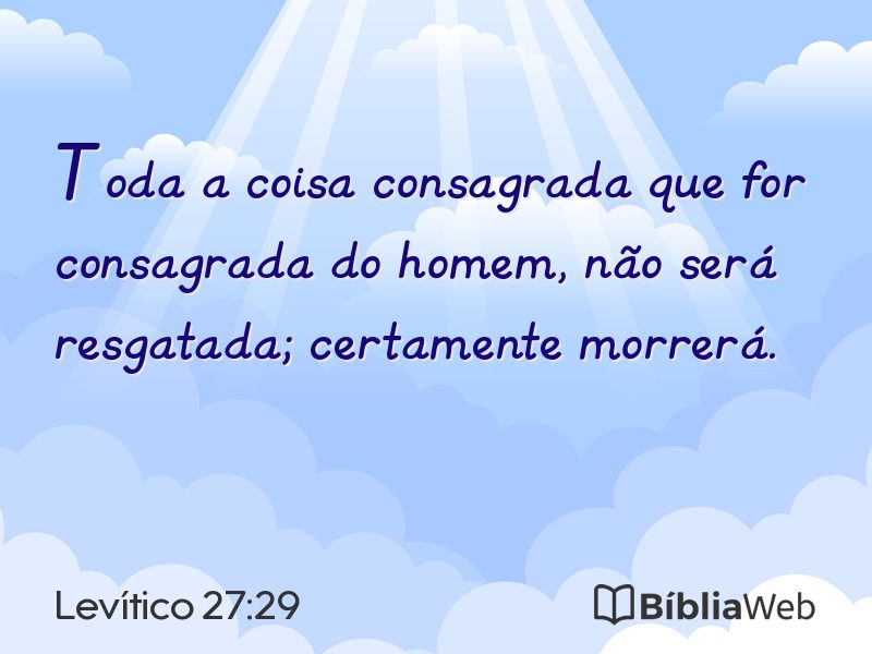 Levítico 27:29 em imagem para compartilhar
