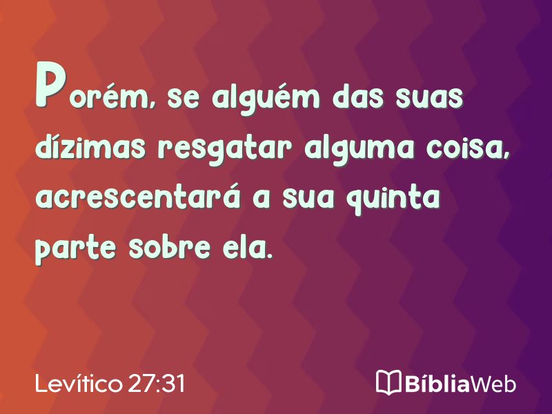 Levítico 27:31 em imagem para compartilhar