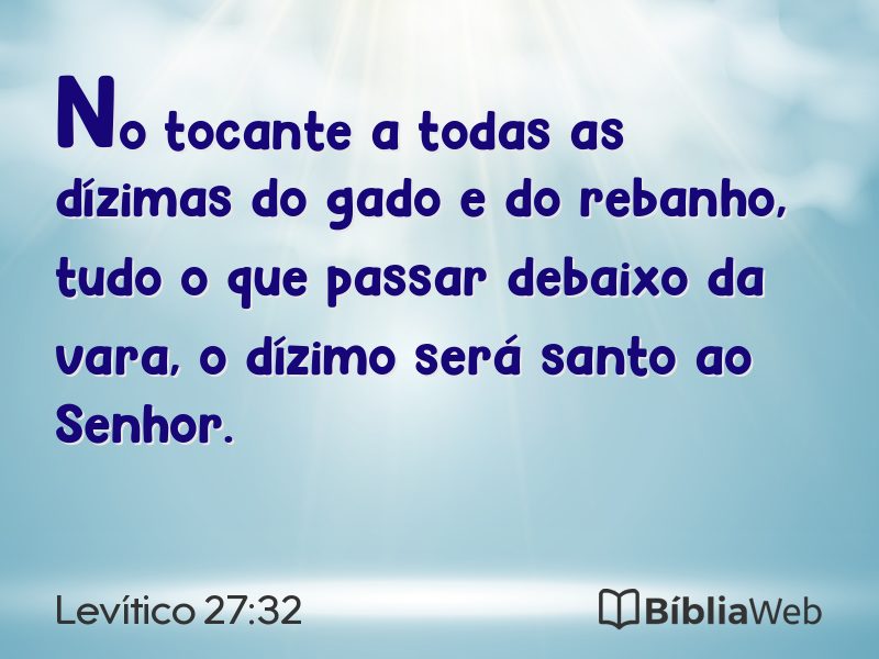 Levítico 27:32 em imagem para compartilhar