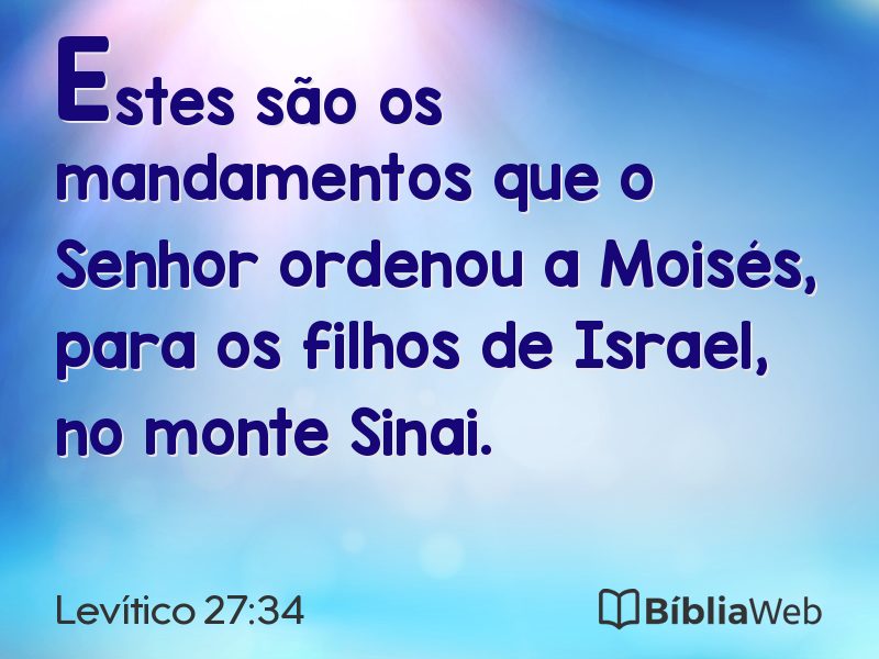 Levítico 27:34 em imagem para compartilhar