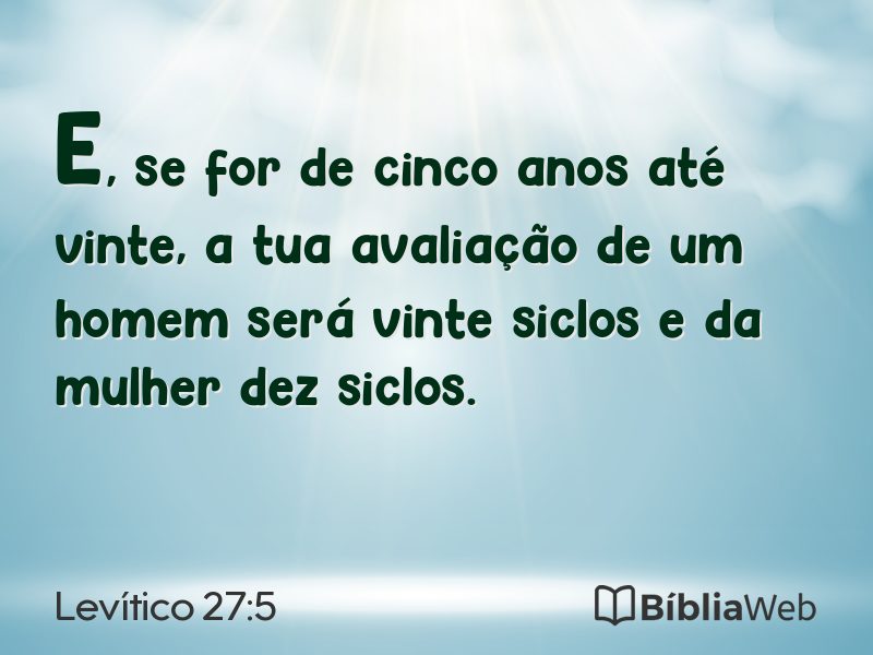 Levítico 27:5 em imagem para compartilhar
