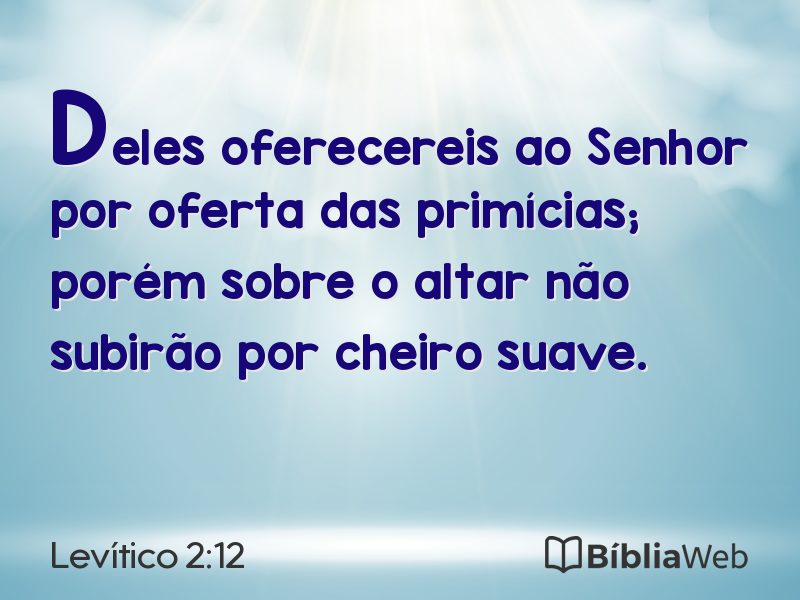 Levítico 2:12 em imagem para compartilhar