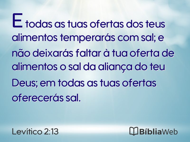 Levítico 2:13 em imagem para compartilhar