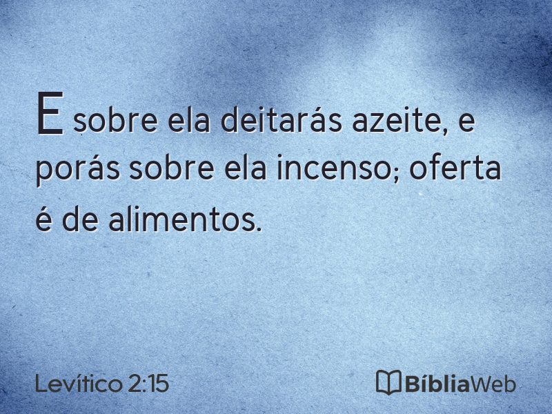 Levítico 2:15 em imagem para compartilhar