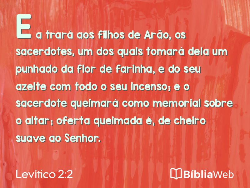 Levítico 2:2 em imagem para compartilhar