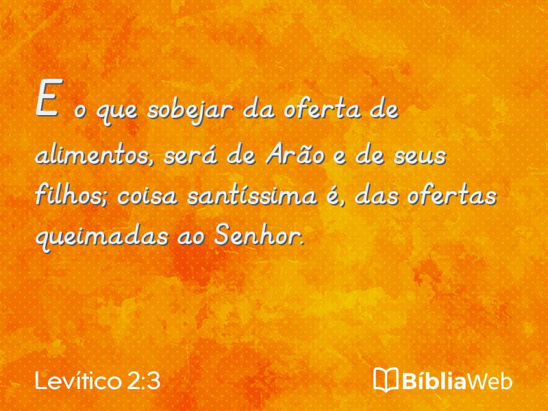 Levítico 2:3 em imagem para compartilhar
