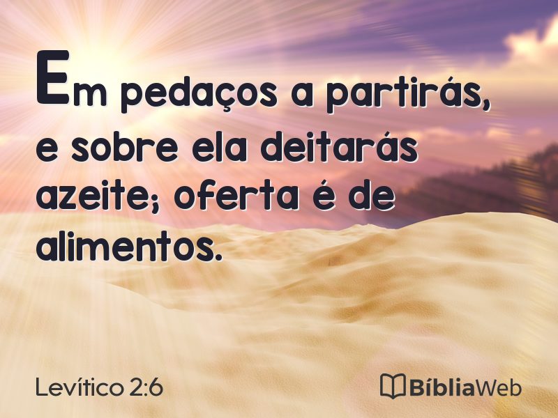 Levítico 2:6 em imagem para compartilhar