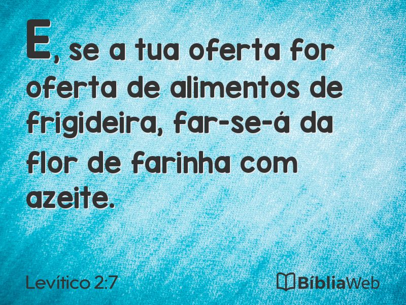 Levítico 2:7 em imagem para compartilhar