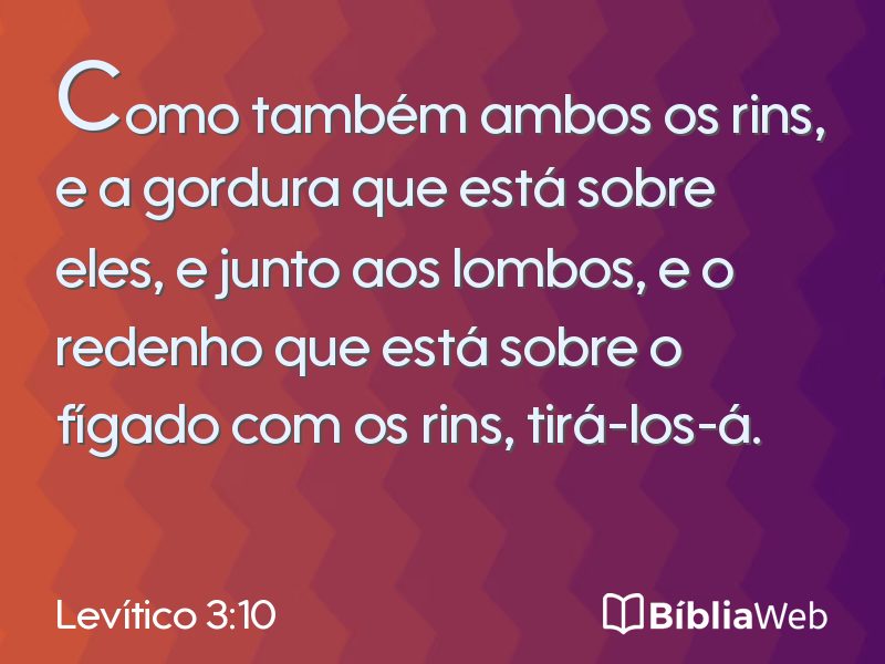 Levítico 3:10 em imagem para compartilhar