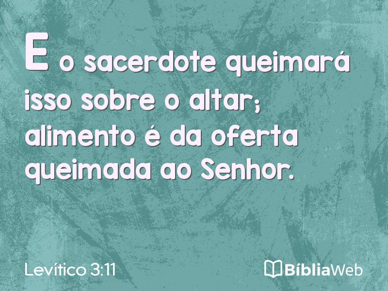 Levítico 3:11 em imagem para compartilhar
