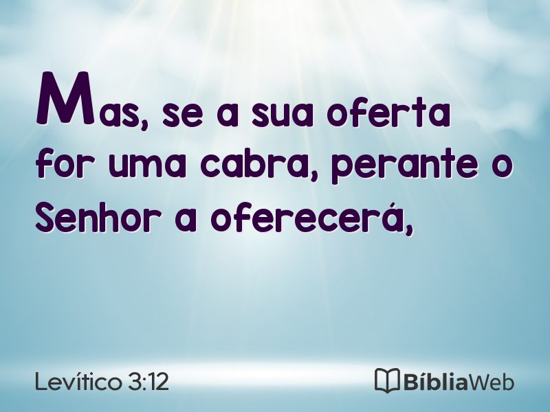 Levítico 3:12 em imagem para compartilhar
