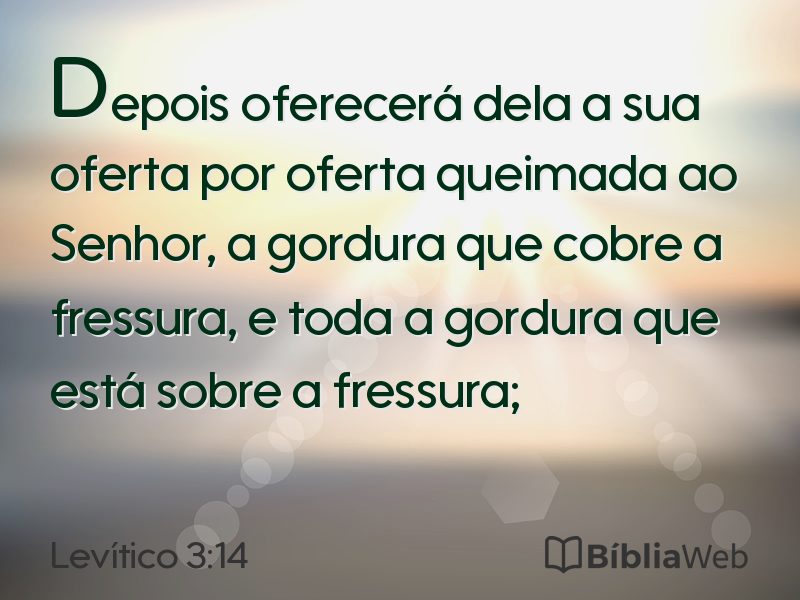 Levítico 3:14 em imagem para compartilhar
