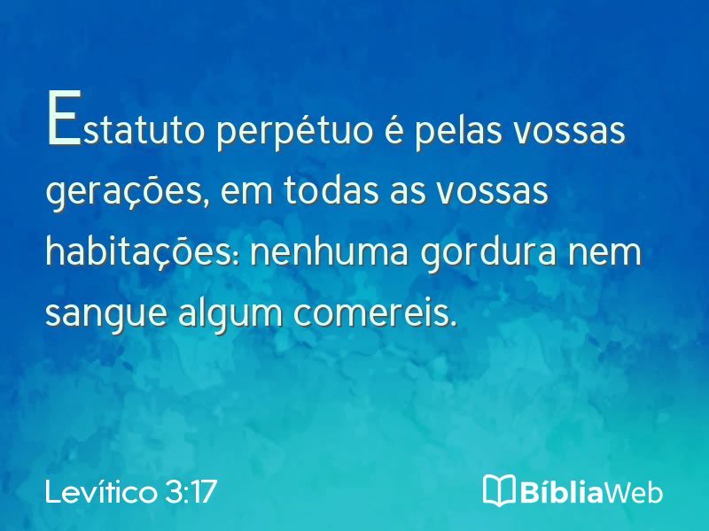 Levítico 3:17 em imagem para compartilhar