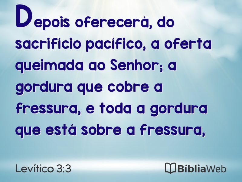 Levítico 3:3 em imagem para compartilhar