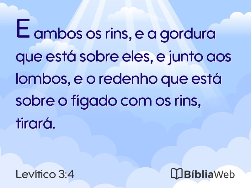 Levítico 3:4 em imagem para compartilhar