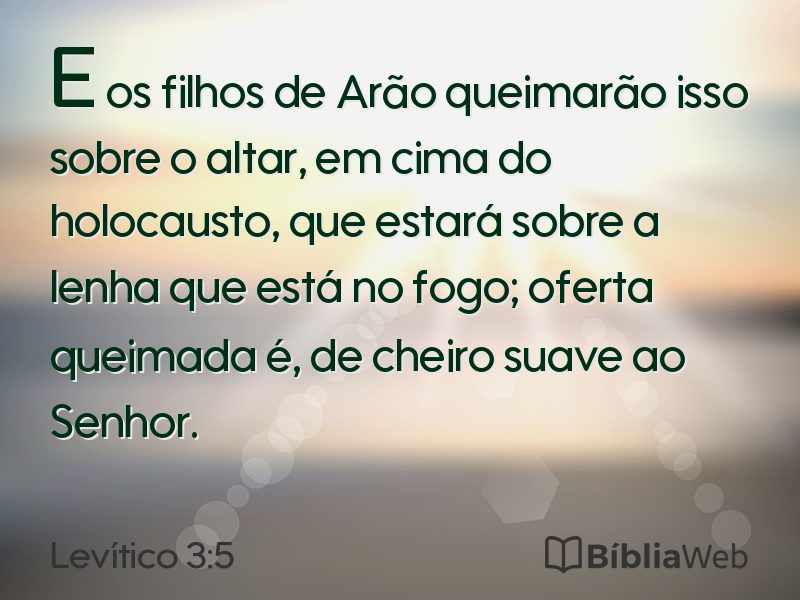 Levítico 3:5 em imagem para compartilhar