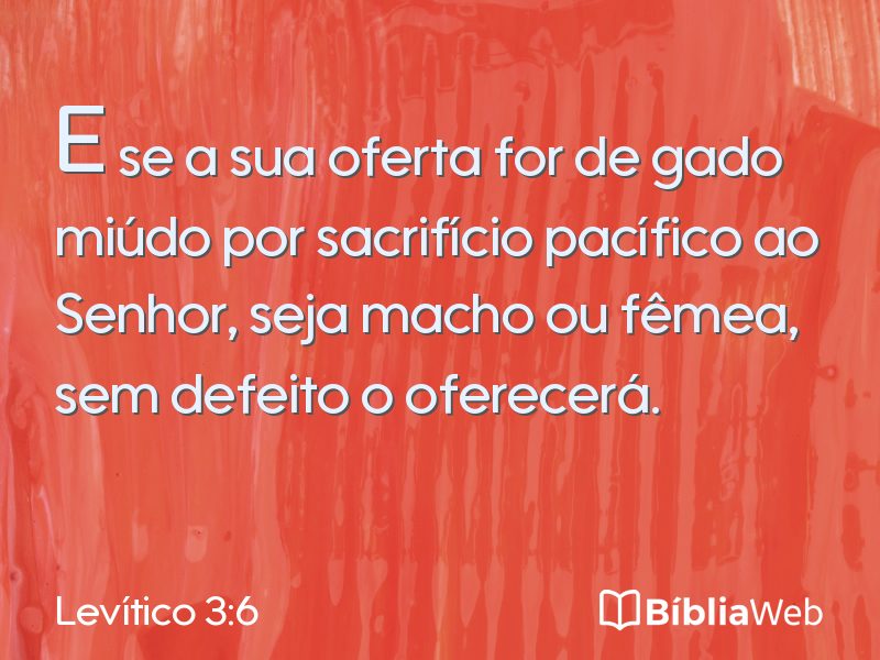 Levítico 3:6 em imagem para compartilhar