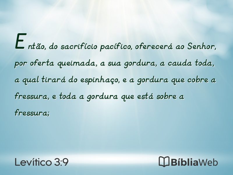 Levítico 3:9 em imagem para compartilhar