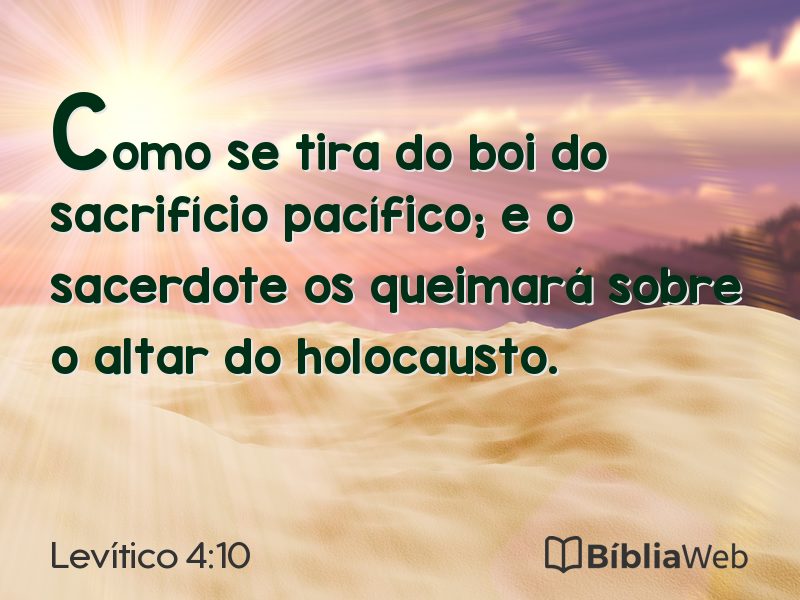 Levítico 4:10 em imagem para compartilhar