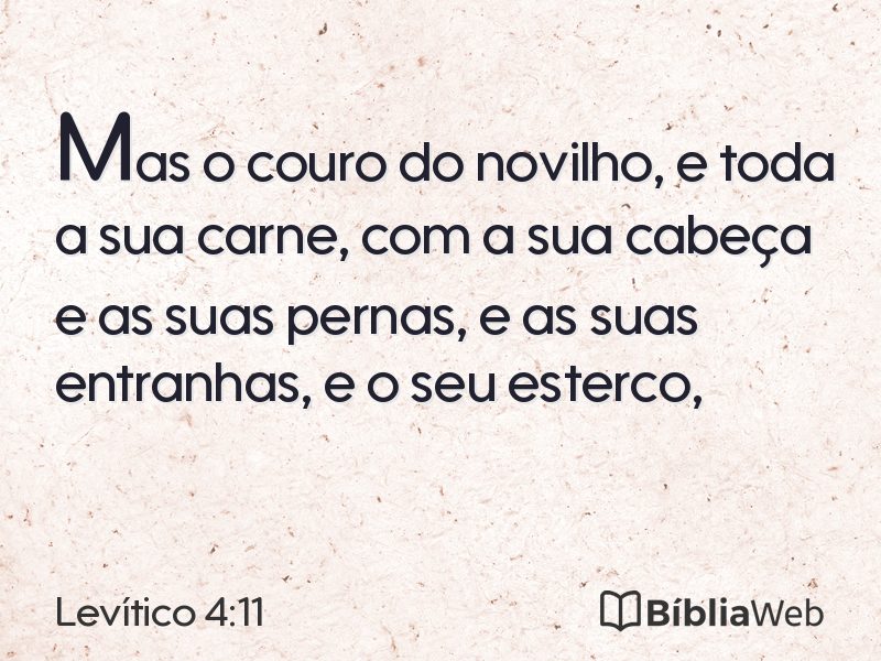 Levítico 4:11 em imagem para compartilhar