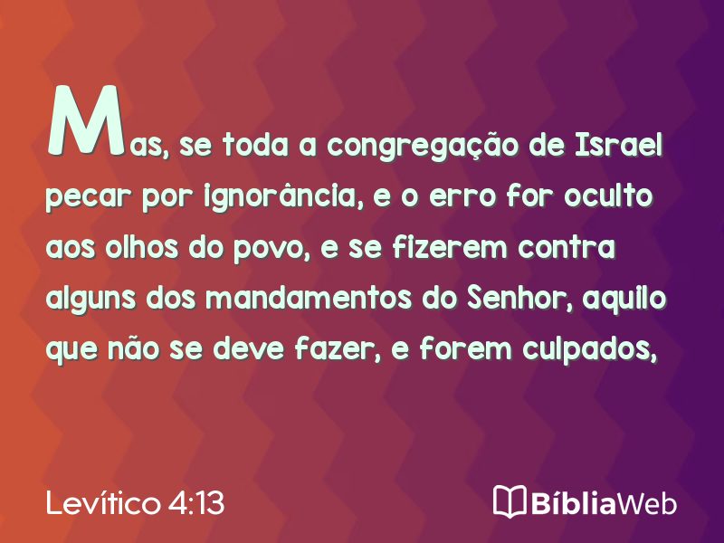 Levítico 4:13 em imagem para compartilhar