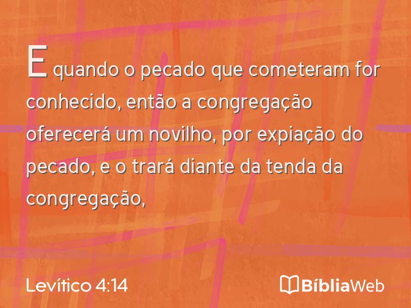 Levítico 4:14 em imagem para compartilhar