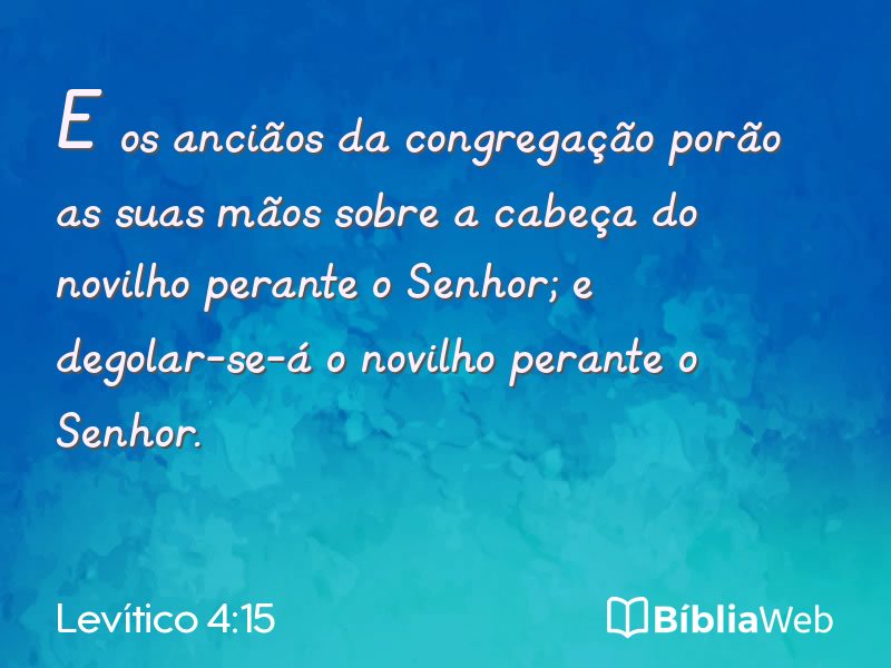 Levítico 4:15 em imagem para compartilhar