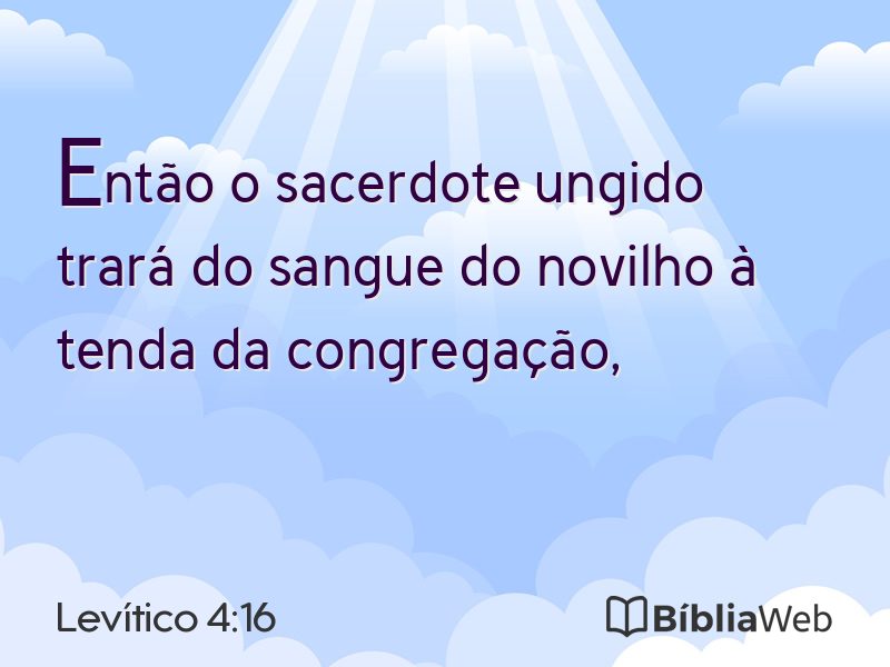 Levítico 4:16 em imagem para compartilhar