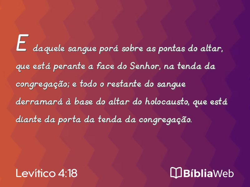 Levítico 4:18 em imagem para compartilhar