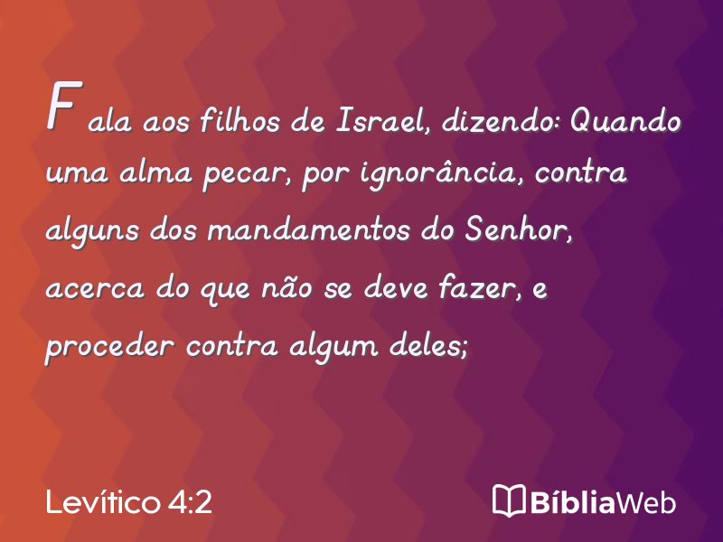 Levítico 4:2 em imagem para compartilhar