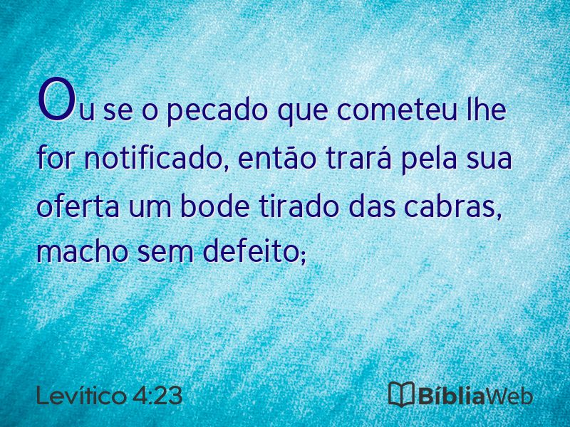 Levítico 4:23 em imagem para compartilhar