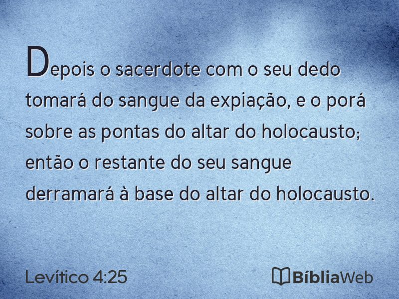 Levítico 4:25 em imagem para compartilhar