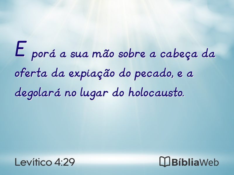 Levítico 4:29 em imagem para compartilhar