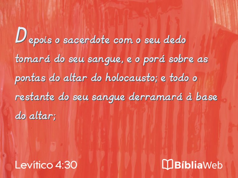 Levítico 4:30 em imagem para compartilhar