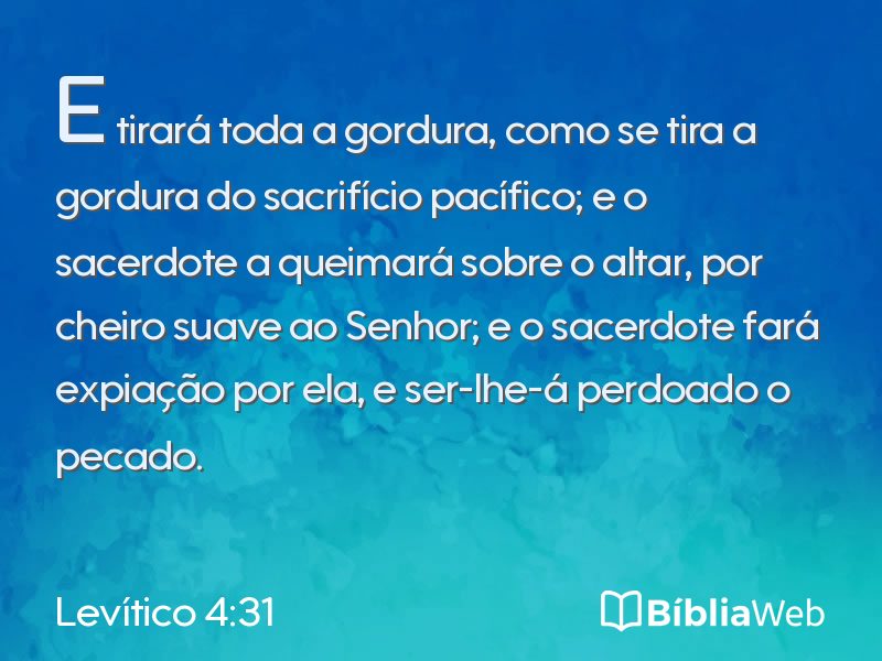Levítico 4:31 em imagem para compartilhar