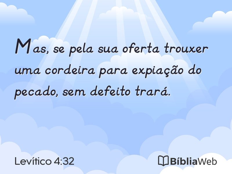 Levítico 4:32 em imagem para compartilhar