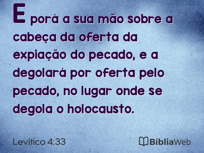 Levítico 4:33 em imagem para compartilhar