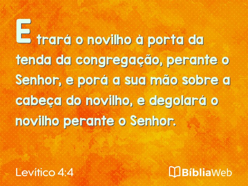 Levítico 4:4 em imagem para compartilhar