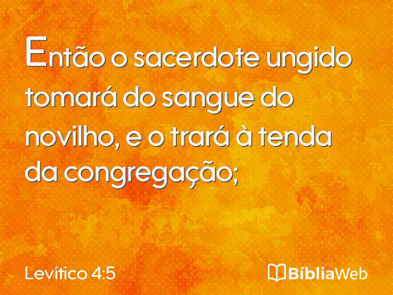 Levítico 4:5 em imagem para compartilhar