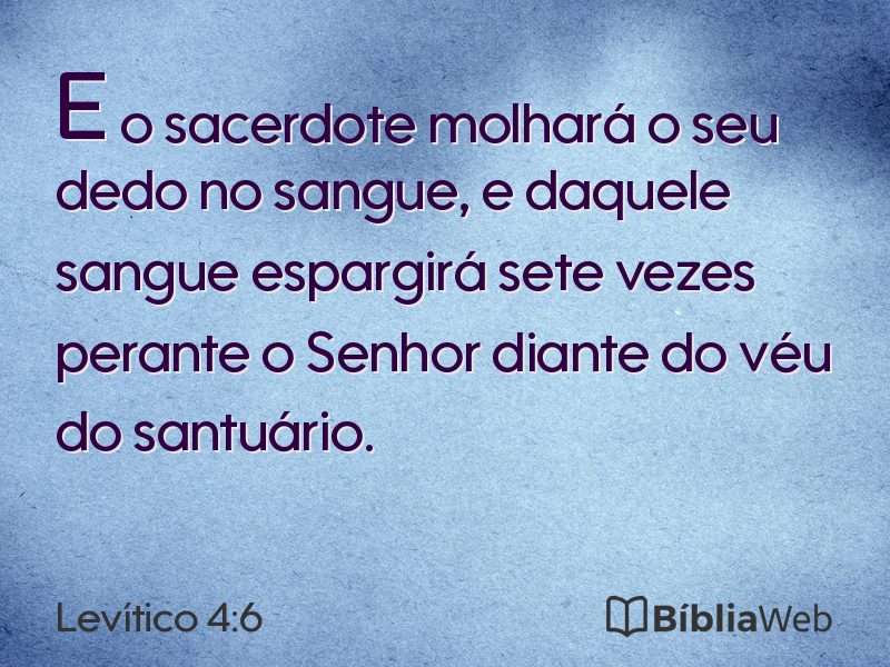 Levítico 4:6 em imagem para compartilhar