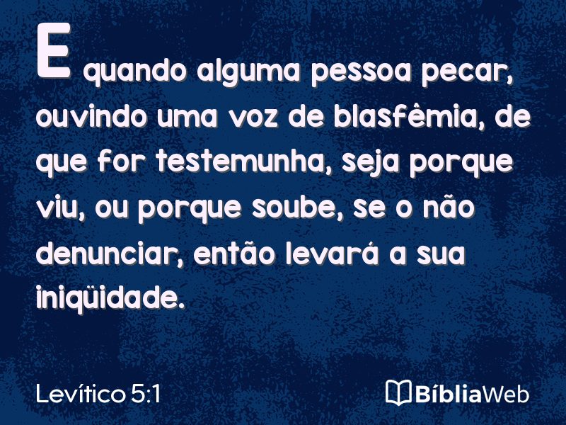 Levítico 5:1 em imagem para compartilhar
