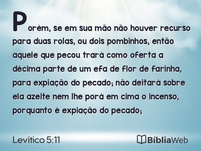 Levítico 5:11 em imagem para compartilhar