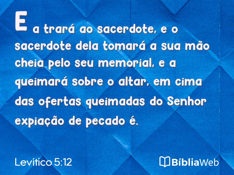 Levítico 5:12 em imagem para compartilhar