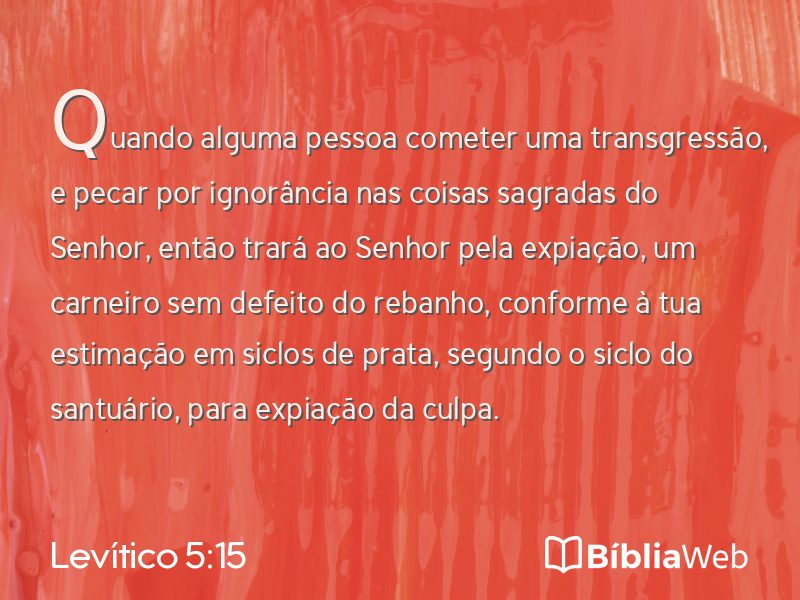 Levítico 5:15 em imagem para compartilhar