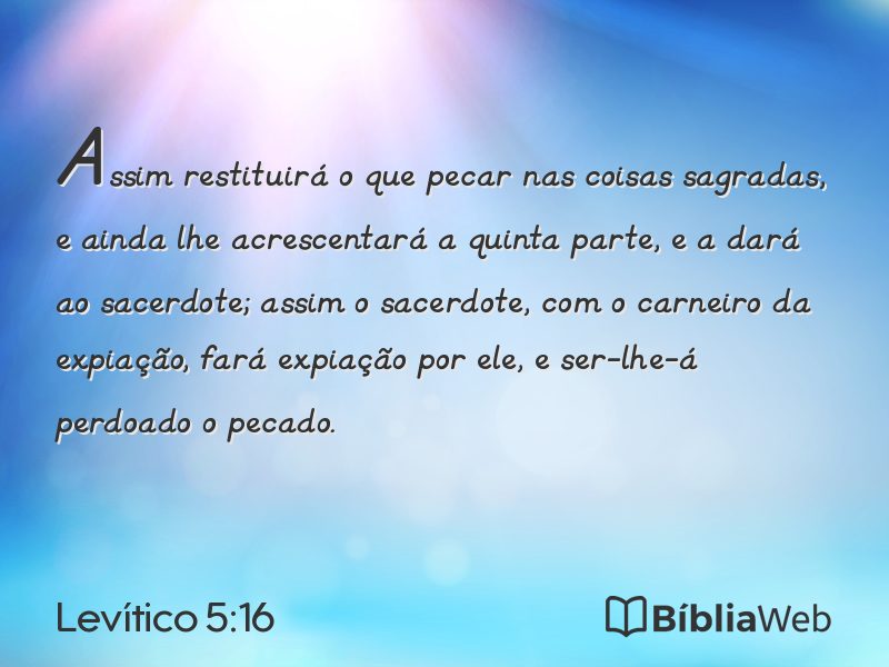Levítico 5:16 em imagem para compartilhar