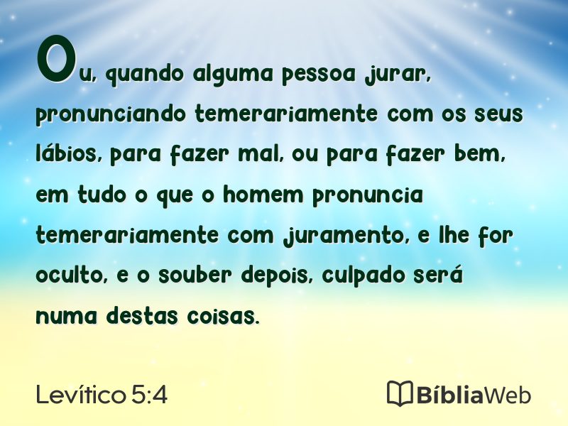Levítico 5:4 em imagem para compartilhar