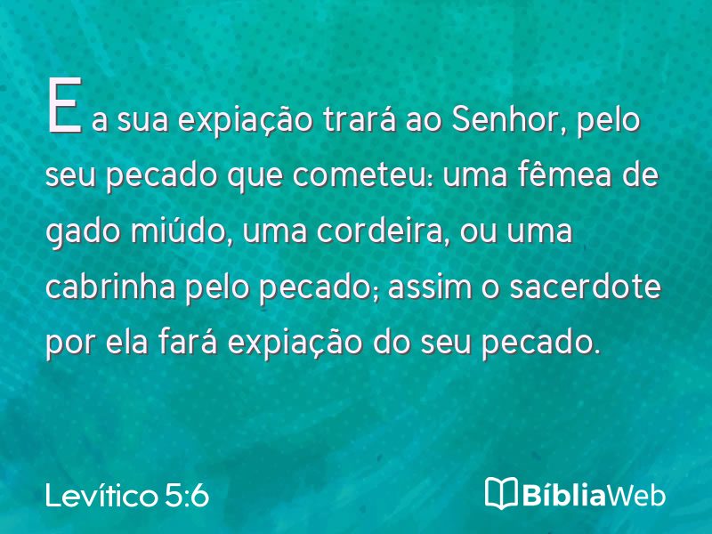 Levítico 5:6 em imagem para compartilhar
