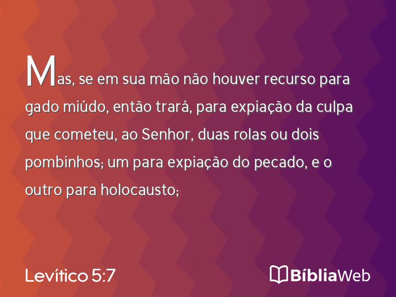 Levítico 5:7 em imagem para compartilhar